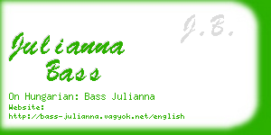 julianna bass business card